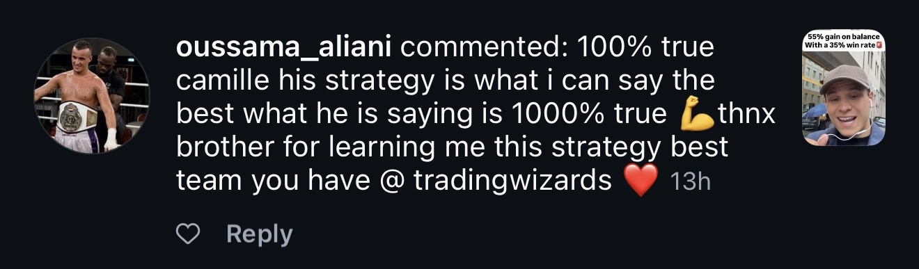 Student result shared with The Market Wizards